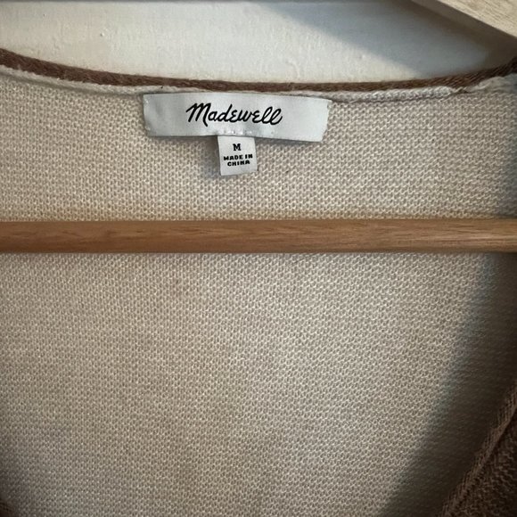 Madewell two-tone colorblock scoop neck sweater - Picture 2 of 6